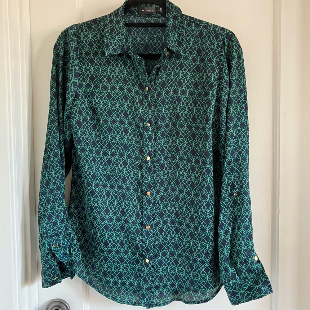 Satin button up shirt
